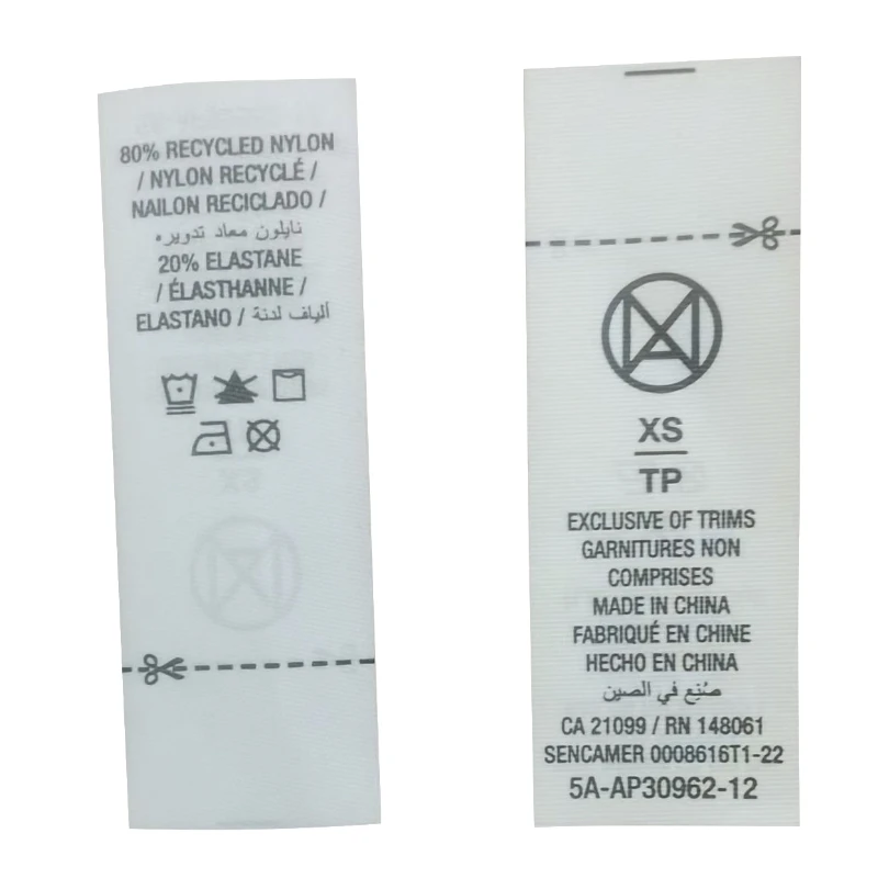 Butter Paper Washing Label